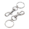 10X 25mm Lobster Clasp Ripple Keychain Split Ring Short Chain Key Ring DIY F Nw