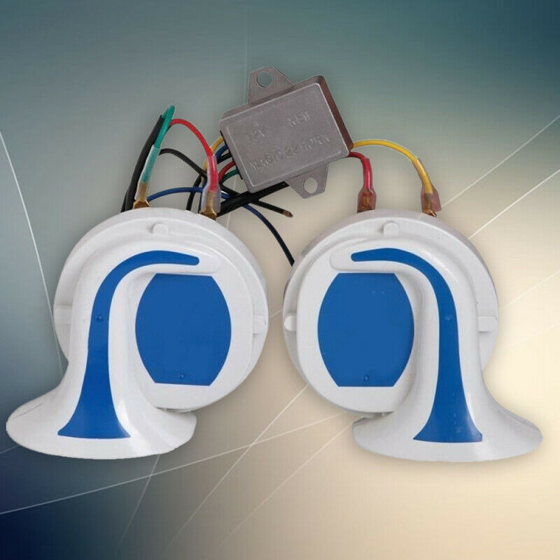 1 Set 12V Loud Car Truck 110DB Dual-tone Snail Electric Air Horn Universal