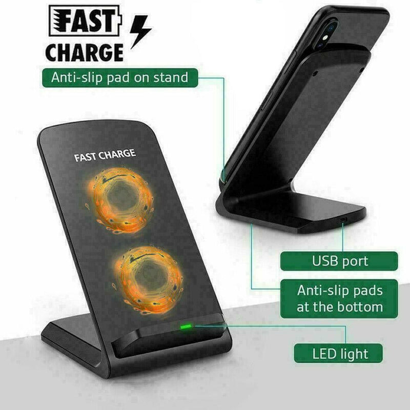 15W Qi Wireless Charger Fast Charging Dock Stand For Universal iPhon L1K2 G A1K8