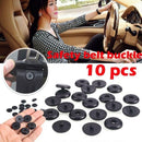 10Ã—Universal Clip Seat Belt Stopper Buckle Button Fastener Safety Black Car.Part