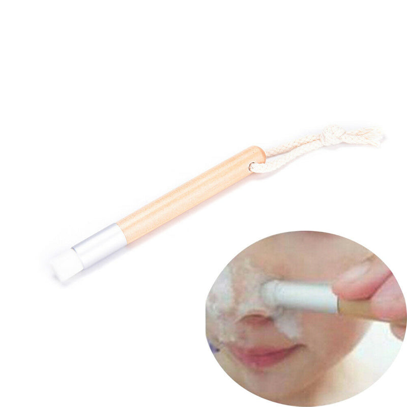 Wooden Handle Remover Nose Pore BlackHead Clear Brush Cleaning Facial Brushes Kw