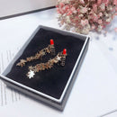 Red Lipstick Earrings For Women Long Star Tassel Drop Dangle Earring Fashio