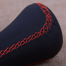 Universal 5 Speed Manual Car Gear Shift Knob Shifter Black Red Leather Aluminum