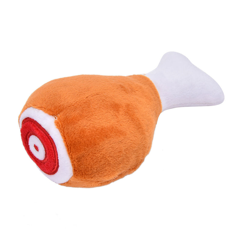 Baquetas masticar juguete mascota chirriante de la pierna de pollo de peluch 3C