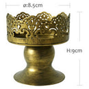 Sweetgo Candle Holder Lace Edge Mini Cupcake Stand Metal Iron Singlecup Tab