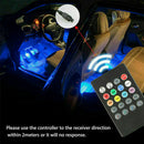 48 LED 4X RGB Car Interior Atmosphere Neon Light Strip Music Control & Hn