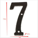 7 &1 Heavy Duty Wrought Iron House Address Number Digits for Door Sign