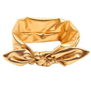Golden Baby Girl Kids Stretch Knot Headband Hairband