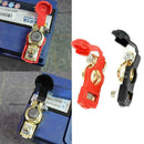 2Pcs Red Car Battery Terminal Adjustable Clamp Clip Positive+Nagative Conne H4F1