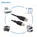 USB 2.0 Male to Male Scanner Printer Cable Sync Data Charging Cord(1.5m)