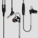 Metal Stereo In-ear Headphones HIFI Bass Headset Sport Running Earphone With Mic