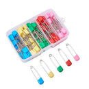 1 Box (100pcs) 2 Inch Assorted Color Plastic Head Pins Baby Safety Pins Dia