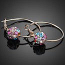 Chic Women Elegant Crystal Rhinestone Ear Stud Hoop Eardrop Earrings Jewelry