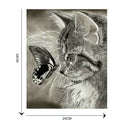 Cat Butterfly 5D Diamond DIY Painting  Kit Home Decor Craft