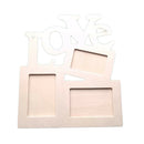 Hollow Tri-ply Wood Blank Love DIY Painting Picture Photo Frame Home Decor