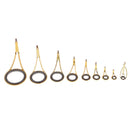 Pack of 9 Pieces Fishing Rod Guide Fishing Rod Eye Ring for Rod Building Kit