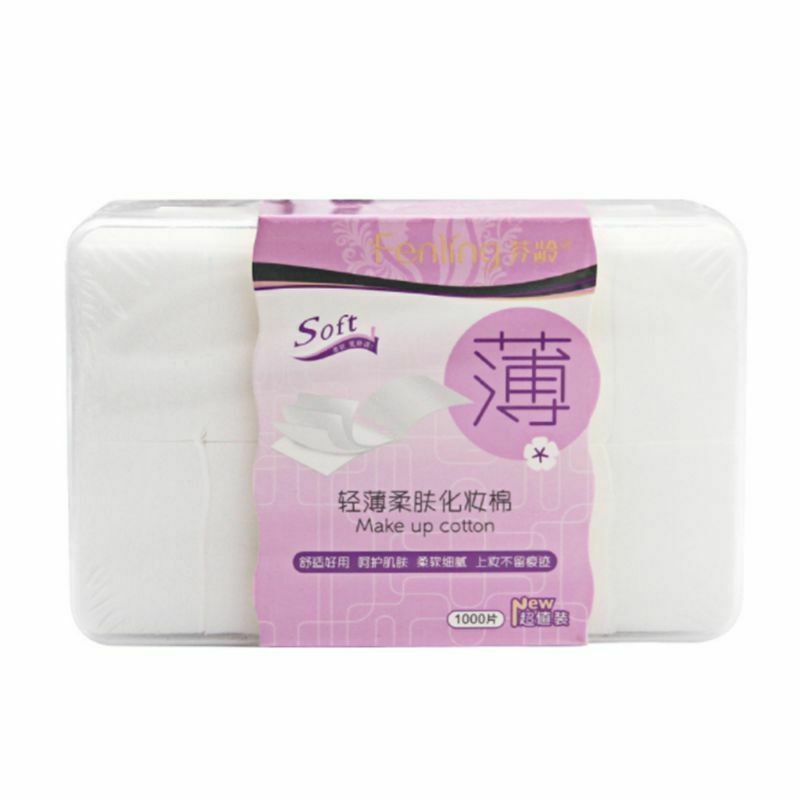 1000 Pcs/Set Cotton Cushion Makeup Remover Pad Thin Soft Cleaning Toning Facial