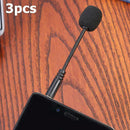 3pcs Mini 3.5mm Jack Flexible Capacitance Microphone Mic for Phone Laptop
