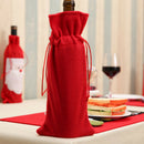 Home Decoration Red Wine Bottle Cover Bags merry christmas decor Gift Holders 3C