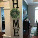 Artificial Green Leaves Wreath - 17.5 Inch Front Door Wreath Shell Grass BoxP5C6