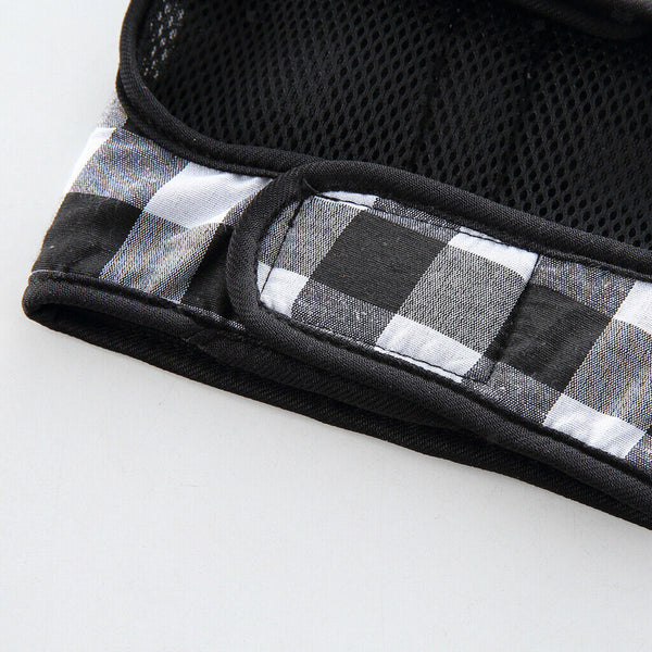 Pet Dog Vest Harness with Hat Pet Costume Party Clothes Black White-M