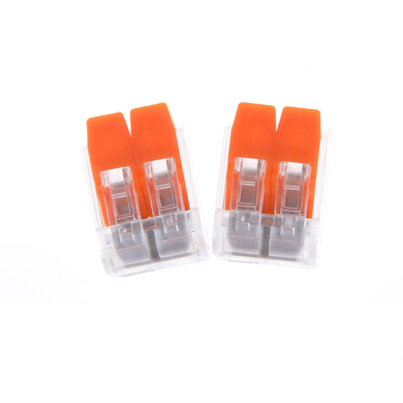 10Pcs Universal Compact Wire 2-Pin Connector Wiring Conductor Terminal Block Ew