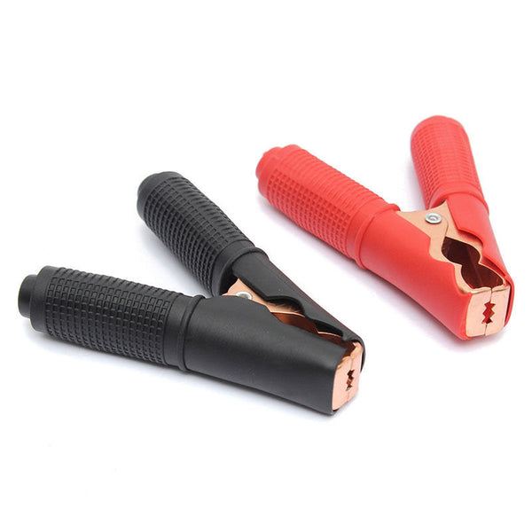 Hot 2pcs Car Battery Test Alligator Crocodile Clips Clamp Red+Black Testing Bj