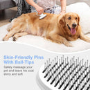 Dele Pet Slicker Brush for Dogs and Cats Pro Quality Self Cleaning Grooming