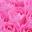 9Pcs Scented Rose Flower Petal Bath Body Soap Wedding Party Gift(Pink) T7L4