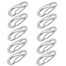 Set of 10 Pieces 50MM Stainless Steel Tack Spring Hooks Snap Marine Clip Eye