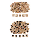 200x Heart Printed Wooden Blocks Puzzle Tile Plaque for Home Decoration 20mm