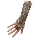 Gothic Steampunk Lace Cuff  Fingerless Glove Arm Warmer Bracelet Black G ME