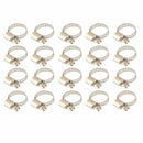 20pcs 1/2"-3/4" Adjustable Stainless Steel Drive Hose Clamps Fuel Line Worm Clip