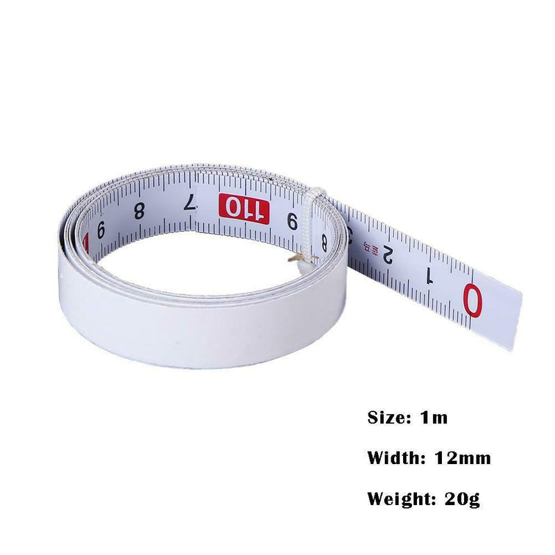 Stainless Steel Miter Track Tape Self Adhesive Metric Ruler (L2R White) A