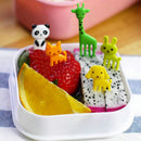 10X Fruit Fork Animal Food Picks Forks Children Cartoon Bento Lunch Decoration.