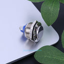 19mm 0.75" 3A Stainless Steel High Round Momentary Metal Push Button Switch