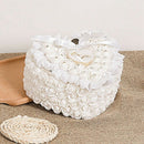 1Pcs Heart-Shape Rose Flowers Valentine'S Day Gift Ring Box Romantic Weddin