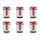 6 Pieces 6.35mm 1/4 Inch Female Stereo Audio Socket Connector Locking Style
