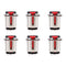 6 Pieces 6.35mm 1/4 Inch Female Stereo Audio Socket Connector Locking Style