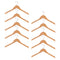 10pcs Children Wooden Coat Hangers Wardrobe Hanger Bar for kids Clothes 32cm