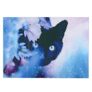 5D DIY Round Drill Diamond Painting Black Cat Cross Stitch Embroidery Craft