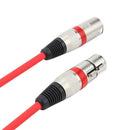 5.9ft DMX Stage DJ Cable  XLR 3Pin Male to Female Connector Wire (Red) A