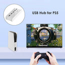 USB Hub with 5 USB A + 1 USB C Ports for PS5 PS5 Digital Edition White A
