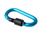 5X Outdoor D-Ring Aluminum Screw Locking Carabiner Hook Clip Climbing Keychain Z
