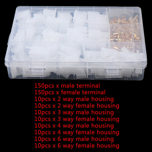 380PCS Auto Wire Terminal Connector 2.8 Mm Connector Male Female TerminalsSEAU