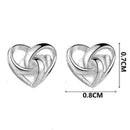 Female Imitation 925 Stunning sweet Heart Stud Earrings Jewellery Gift UK W P3W4
