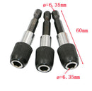 60mm 1/4" Hex Shank Quick Release Drill Screw Magnetic Screwdriver Bit Holder OZ