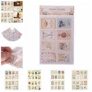 Scrapbook Note Paper Retro Tower Flower Stamps Stickers Adornment MO