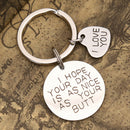 Engraved Pendants I Love You Key Chain Key Ring Jewelry Valentines day gi Ws Gn