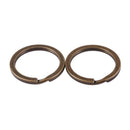 20 PCs Split Key Rings Round Bronze Tone 25mm(1") Dia. O5P7